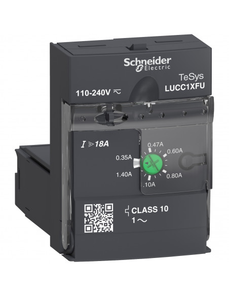 TeSys LUCC unité de contrôle évolutif classe 10 0,35..1,4A -110..220Vcc/ca SCHNEIDER LUCC1XFU