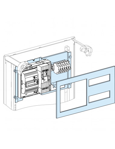 PrismaSeT G Active Platine branch. Puiss. limitée-Kit panneau ctrl 1P-RAL9003 SCHNEIDER LVS03140