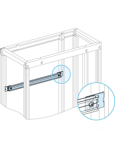 PrismaSeT P Active Rail appareillage modulaire montage en fond L650 SCHNEIDER LVS03590