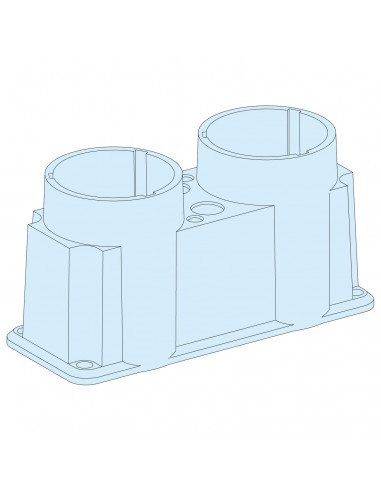 PrismaSeT G Active Plaque passe-câbles FL21 à membrane 2 entrées SCHNEIDER LVS08897