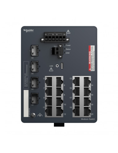 Modicon Managed Switch 16TX/4GE-SFP SCHNEIDER MCSESM203F4LG0