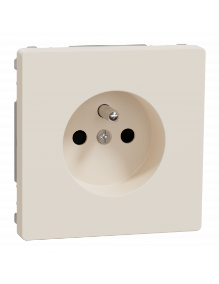 Prise de courant 2P+T FR mécanisme et enjoliveur blanc sable D-Life SCHNEIDER MTN2500-6033