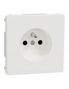 D-Life prise de courant 2P+T FR méca + enjoliveur blanc lotus SCHNEIDER MTN2500-6035