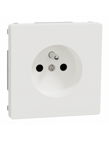 D-Life prise de courant 2P+T FR méca + enjoliveur blanc lotus SCHNEIDER MTN2500-6035