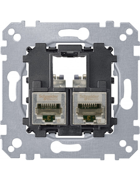 System M mecanisme RJ45 Double cat5 STP SCHNEIDER MTN4575-0012