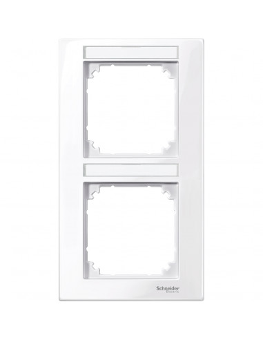 System M Plaque dble v p e blanc a ntimicrob SCHNEIDER MTN513225