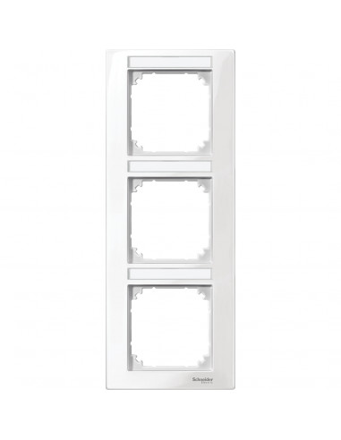 System M Plaque tple v porte etiqu blanc bril SCHNEIDER MTN513319