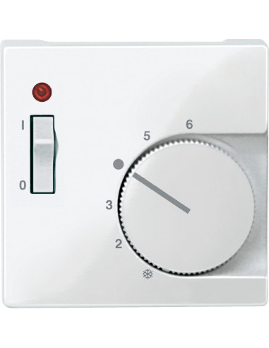 Merten M-Plan enjoliveur pour thermostat d'ambiance blanc polaire brillant SCHNEIDER MTN534819