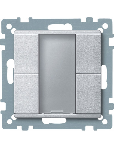 KNX M-Plan commande multifonction 4 BP aluminium SCHNEIDER MTN627660