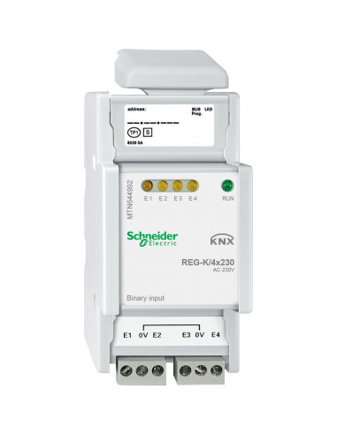 KNX module d'entrée binaire KNX 4x230V SCHNEIDER MTN644992