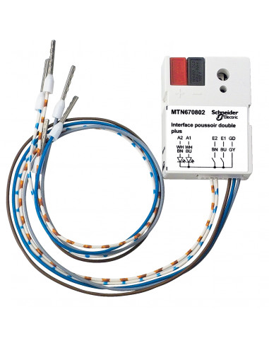 KNX module d'entrées binaires à encastrer 2 entrées 2 sorties LED SCHNEIDER MTN670802