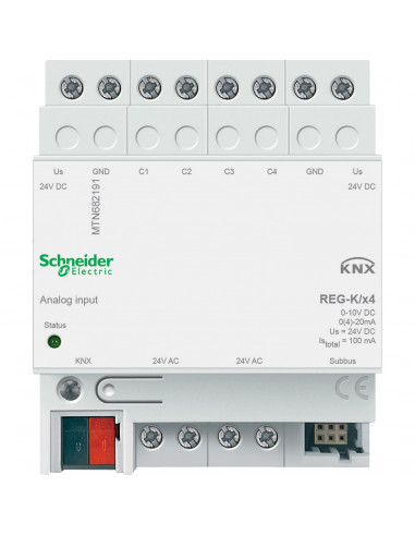 KNX module d'entrée analogique KNX quadruple SCHNEIDER MTN682191
