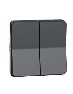 Mureva Styl Bouton poussoir volets roulants composable IP55 IK07 gris SCHNEIDER MUR35042