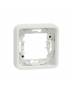 Mureva Styl Cadre 1 poste encastré IP55 IK08 blanc SCHNEIDER MUR39107