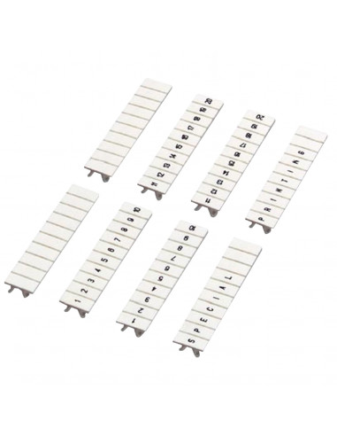 Barrette de 10 repères à clipser 5mm imprimés horizontalem. 91 à 100 blanc SCHNEIDER NSYTRAB5100