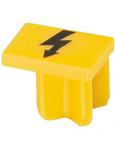 Capot avertissement pour bornes ressort 6mm² jaune SCHNEIDER NSYTRACSR6