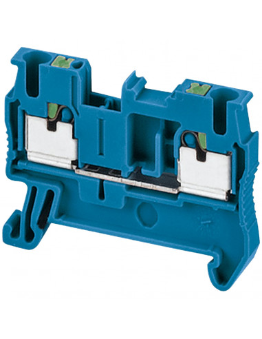 Borne push-in passant 2 points 2,5mm² bleu SCHNEIDER NSYTRP22BL