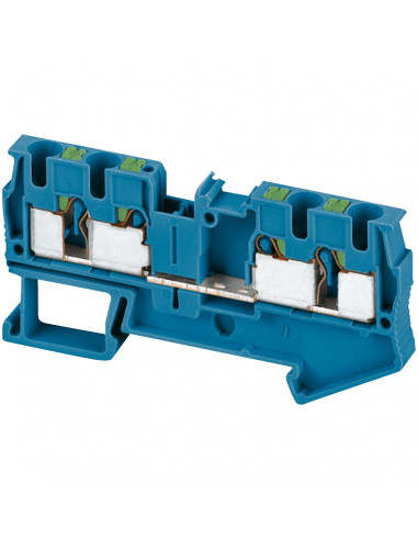 Borne push-in passant 4 points 4mm² bleu SCHNEIDER NSYTRP44BL