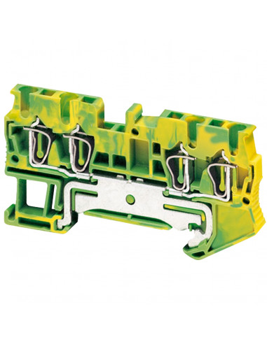 Borne à ressort pour conducteur de protection 4 points 2,5mm² vert/jaune SCHNEIDER NSYTRR24PE