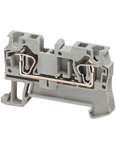 Borne à ressort passant 2 points 4mm² gris SCHNEIDER NSYTRR42