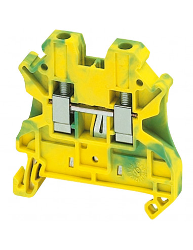 Borne à vis pour conducteur de protection 2 points 4mm² vert/jaune SCHNEIDER NSYTRV42PE