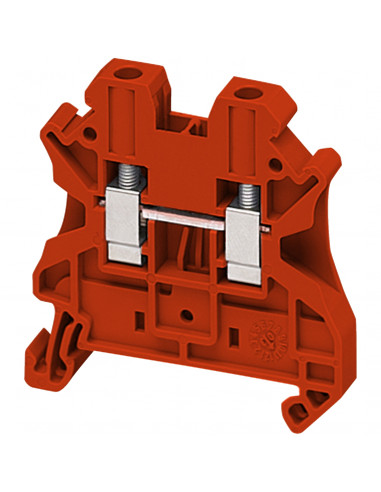 Borne à vis passant 2 points 4mm² rouge SCHNEIDER NSYTRV42RD