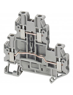 Borne à vis 2 niveaux passant 4 points 4mm² gris SCHNEIDER NSYTRV44D 2