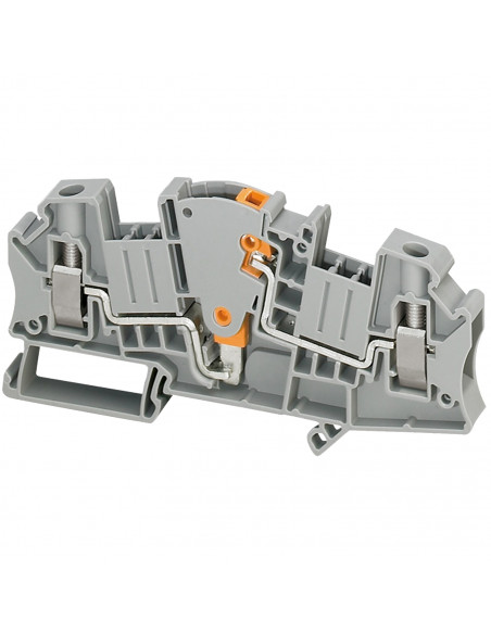 Borne à vis sectionnable pour essais 2 points 6mm² 30A gris SCHNEIDER NSYTRV62TTD