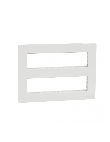 Unica boîte de concentration saillie complète 2 rang de 8 mod Blanc antim SCHNEIDER NU121820