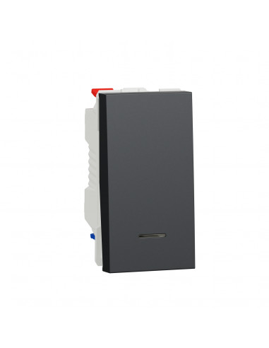 Unica va-et-vient lum témoin 10A connex rapide 1 mod Anthr méca seul SCHNEIDER NU310354S