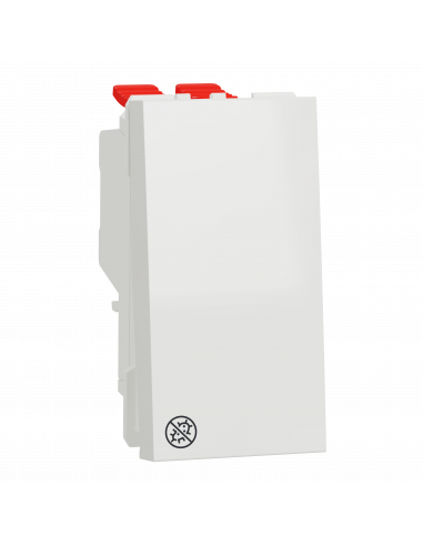 Unica permutateur 10A 250Vca 1 mod Blanc antibactérien méca seul SCHNEIDER NU310520