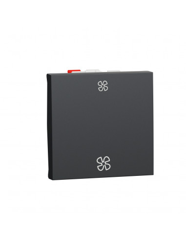 Unica commande VMC 2 vitesses 10A 2 modules Anthracite mécanisme seul SCHNEIDER NU320354VMC