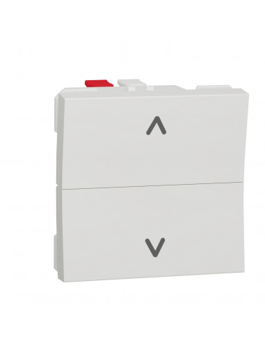 Unica cde volet-roulant double poussoir 2 mod Blanc méca seul SCHNEIDER NU320718