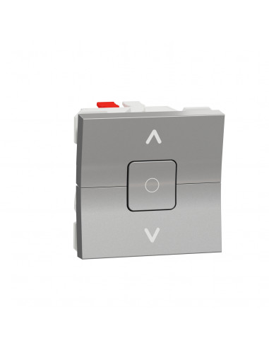 Unica interrupteur volet-roulant 3 touches 6A 2 mod Alu méca seul SCHNEIDER NU320830