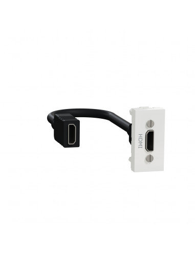 Unica prise HDMI préconnectorisée 1 mod Blanc méca seul SCHNEIDER NU343018