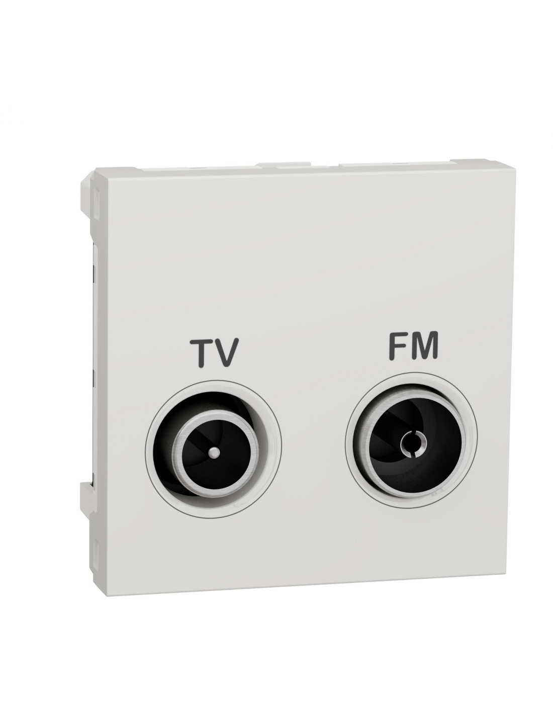 Unica prise TV + FM individuel 2 mod Blanc méca seul SCHNEIDER NU345118 — free download