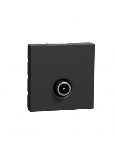 Unica prise télévision TV mâle individuel 2 mod Anthracite méca seul SCHNEIDER NU346254