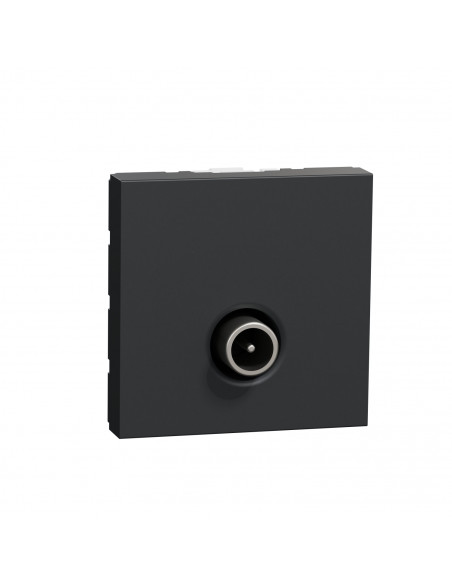 Unica prise télévision TV mâle individuel 2 mod Anthracite méca seul SCHNEIDER NU346254
