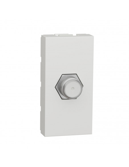 Unica prise télévision TV type F 1 module Blanc mécanisme seul SCHNEIDER NU346818