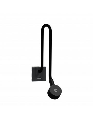 Unica liseuse avec chargeur USB A 2,1A 2 mod Anthracite SCHNEIDER NU360354
