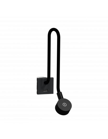 Unica liseuse avec chargeur USB A 2,1A 2 mod Anthracite SCHNEIDER NU360354