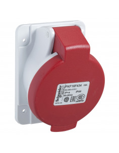PratiKa socle de prise inclinée -16A -3P+N+T 380-415 V CA- IP44 à vis SCHNEIDER PKF16F435