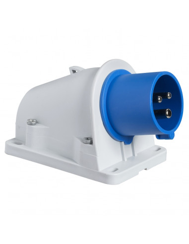PratiKa socle connecteur incliné -16A 2P+T 200-250 V CA en saillie- IP44 SCHNEIDER PKX16W423