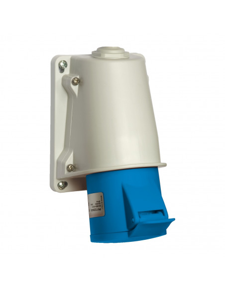PratiKa socle de prise incliné -32 A 2P+T 200-250 V CA en saillie- IP44 SCHNEIDER PKY32W423