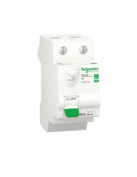 Resi9 XE interrupteur différentiel 2P 40A 30mA Type AC embrochable SCHNEIDER R9ERC240