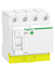 Resi9 XP interrupteur différentiel Tetrapolaire 40A 30mA Type A peignable SCHNEIDER R9PRA440