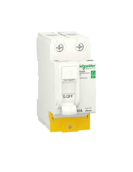 Resi9 XP inter différentiel 2P 40A 30mA Type AC peignable alim bas SCHNEIDER R9PRC240