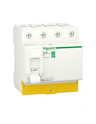 RESI9 XP interrupteur différentiel 4P 63A 30mA type Fsi peignable SCHNEIDER R9PRF463