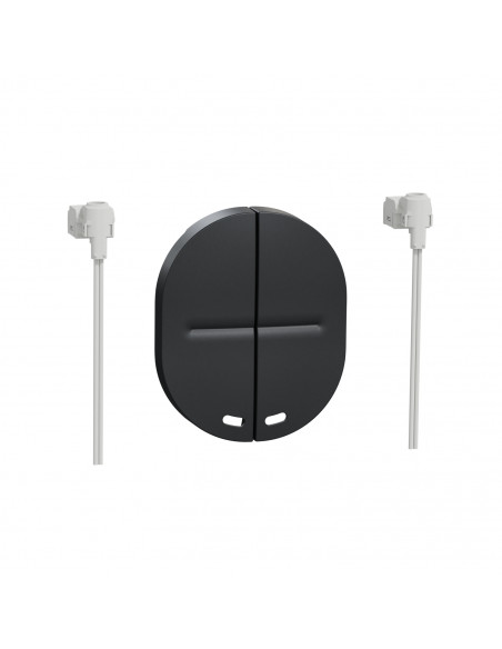 Ovalis 2 demi-touches+1 voyant -Anthracite SCHNEIDER S460298