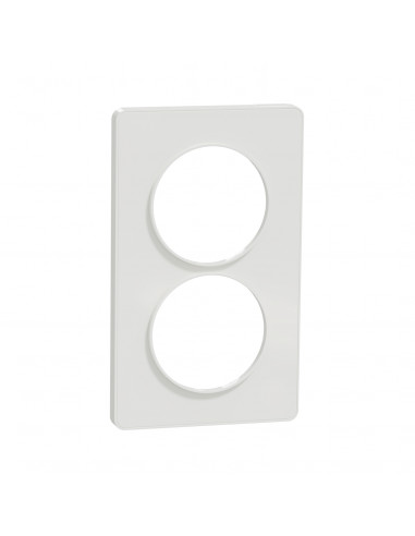 Odace Touch plaque Blanc avec liseré Blanc verticaux 57mm SCHNEIDER